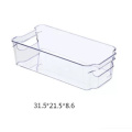 New type top sale reusable transparent handle refrigerator organizer bins